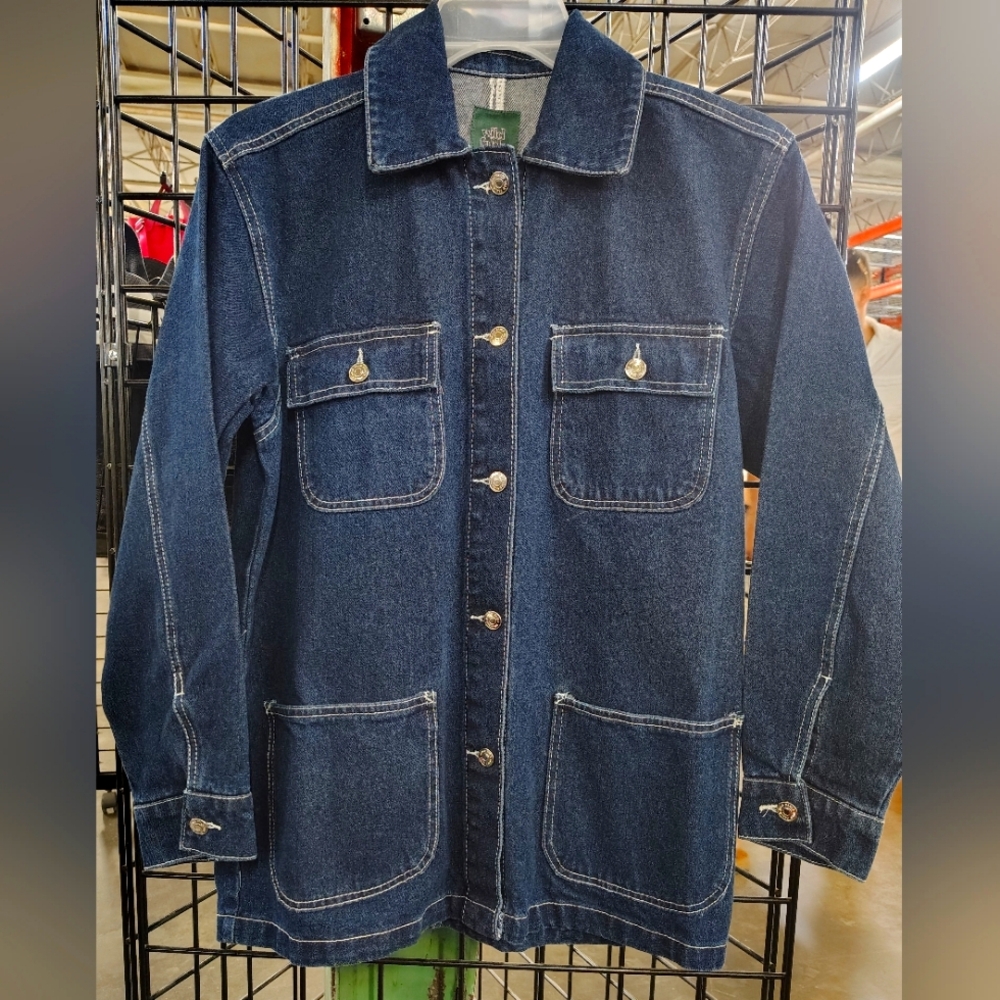 Wild Fable Denim Trucker Jacket Dark Blue NWT Size: XS 40" Chest